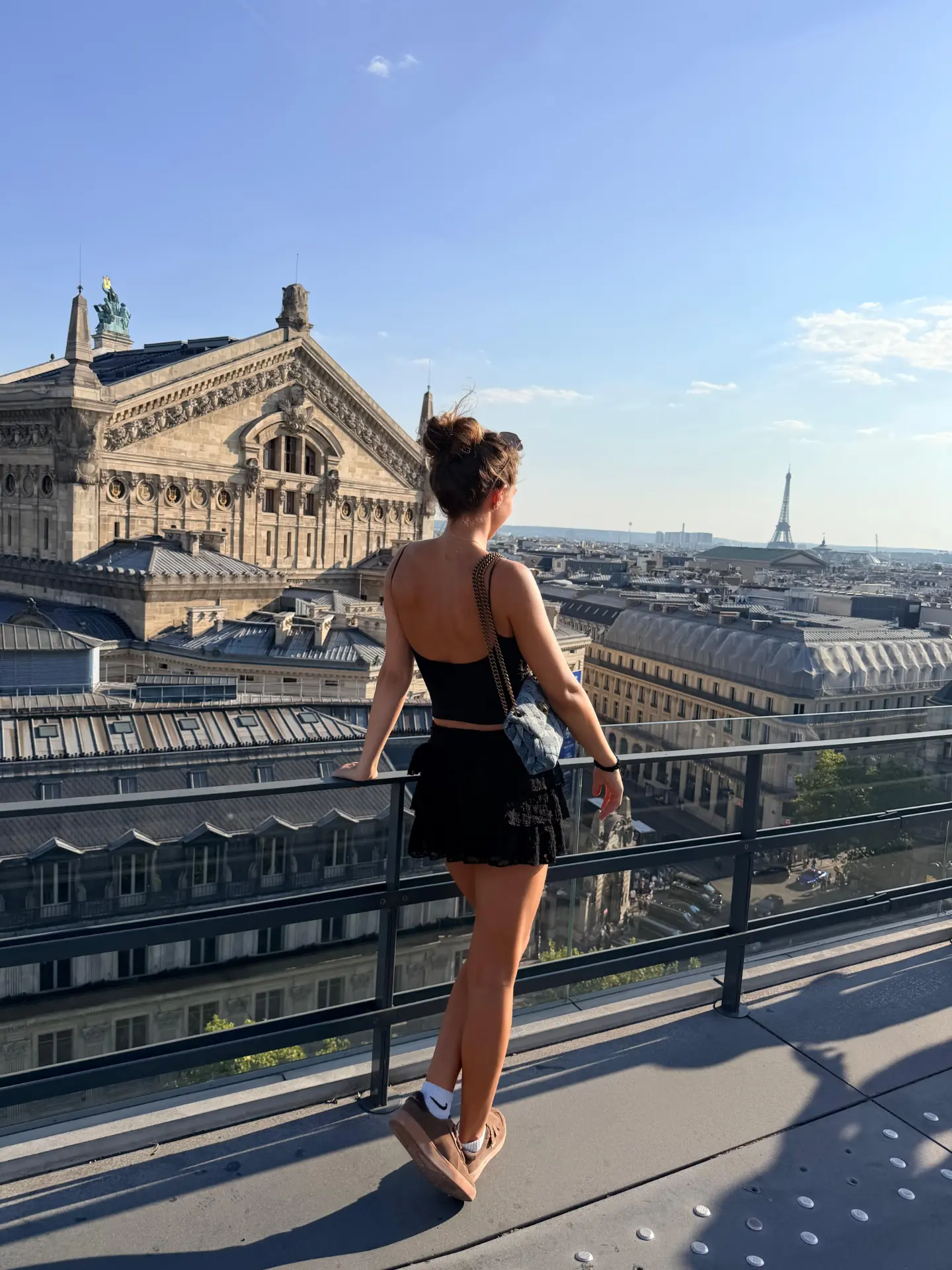 Liv Leivo looking out over Paris rooftops